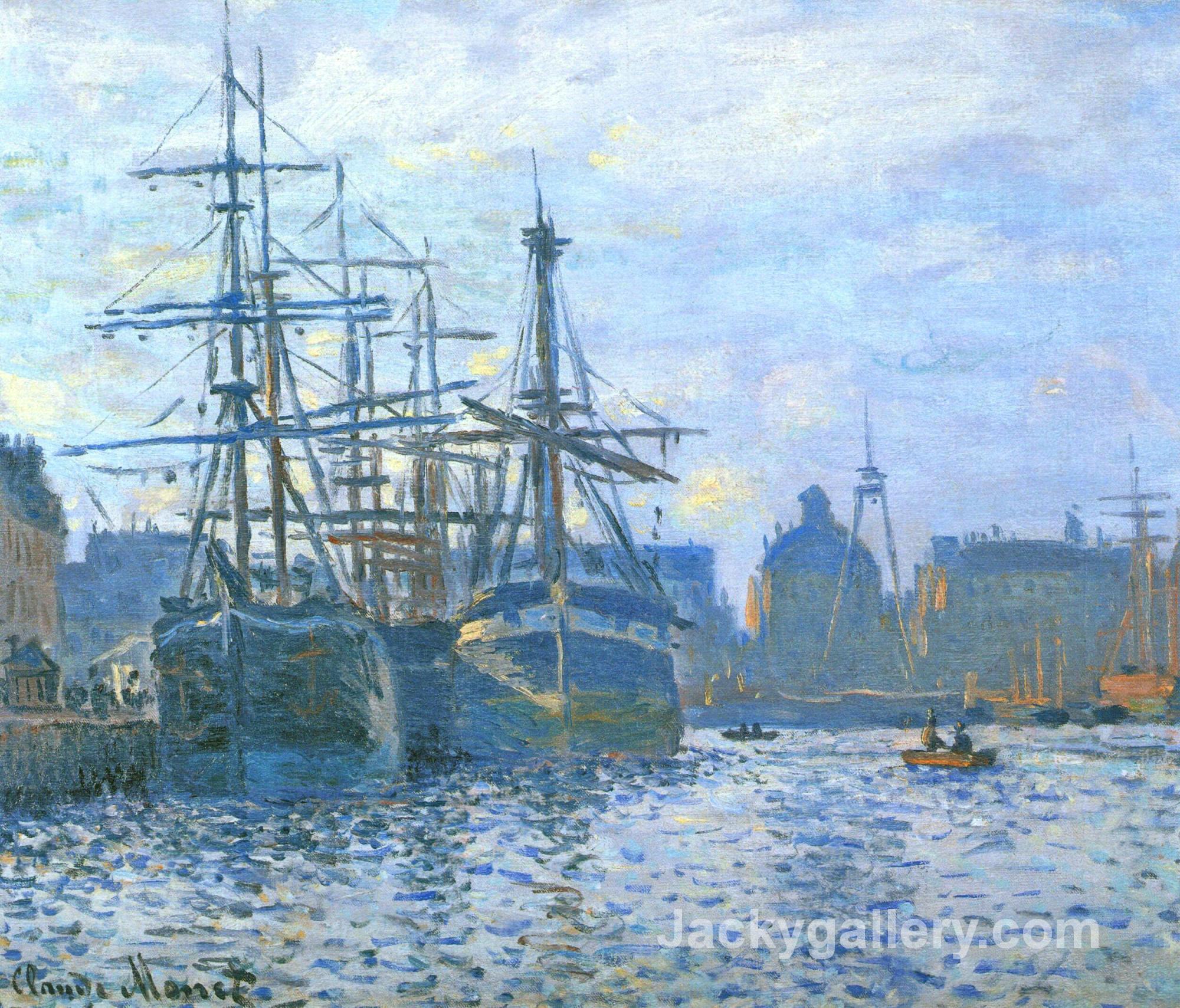 The Havre, the trade bassin by Claude Monet paintings reproduction - Click Image to Close
